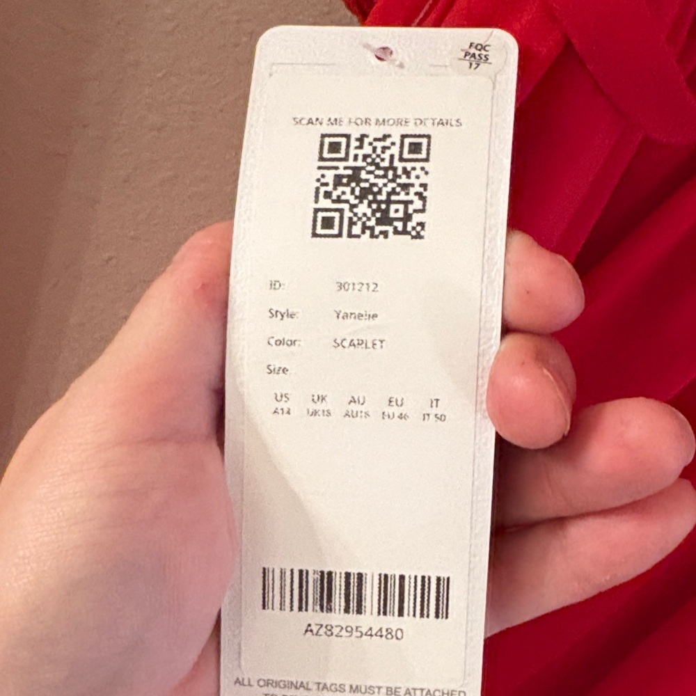 Azazie Vibrant Red Chemise - Picture 2 of 5